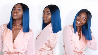 Under $50 Wig - Blunt Blue Ombre Bob - Wigs Giveaway - New Wig Wednesday
