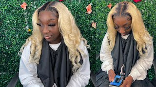 Dark Roots Custom Color  | Frontal Wig Install | Ikeiri Hair Collection
