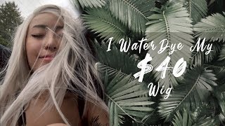 $40 Amazon Silver Wig | I Water Dye My Synthetic Wig!