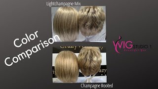 Wig Color Comparison | Ellen Wille Light Champagne Mix Vs Champagne Rooted | Crazy Wig Lady