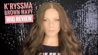 K'Ryssma Brown Wavy Wig Review Requested Review | Customizable | Pre-Plucked | Large Cap