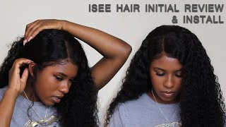 Brazilian Deepwave Lacefront Glueless Wig - Install & Review (Beginners) | Isee Hair On Aliexpress