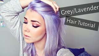 Grey/Lavender Hair Tutorial | Regrowth Bleaching & Toning