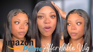 ✨Amazon Prime 20’ Straight 4X4 Lace Front Human Hair Wig Review | Feat.Sunlight Queen