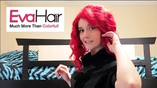 Evahair | Wig Review | Triangle Cut Red Wavy Bob