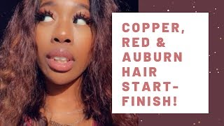 How To Make A Copper/Brown/Auburn Hair Wig Start To Finish