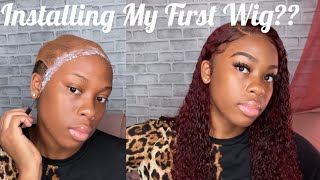 Installing A Lace Front Wig For The First Time ! Ft. Isee Hair (Beginner Friendly)
