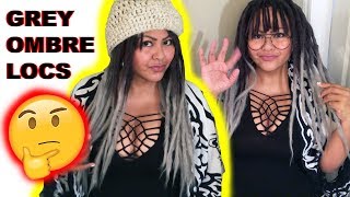 Grey Ombré Dreadlock Wig ~ How I Loc Styled This Synthetic Hair