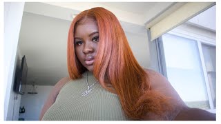 Watch Me Transform This Wig Ginger | Bleach Bath & Watercolor| Layered Look
