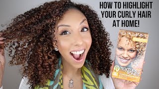 How To Highlight Curly Hair At Home! Clairol Professional Textures & Tones! | Biancareneetoday