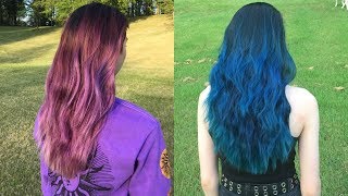 Dying My Hair From Purple To Turquoise *Without* Bleach!