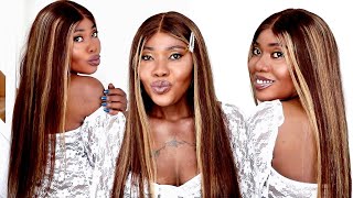 Watch Me Install This Bomb Straight Highlighted Wig [ Aliexpress Isee Hair