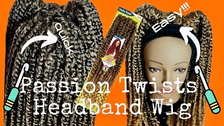 How To Diy Headband Wig: Honey Blonde Passion Twists Headband Wig | Quick & Easy | Missuniquebeautii
