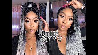 Ombre Grey Braided Wig? | See How I Transform This Unit | Step By Step | Hairspells Hair Review