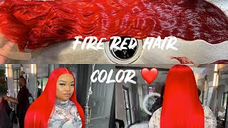 Fire Red Hair Color  | Isee Hair |