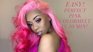 Easy!! How To Color Melt The Perfect Pink Hair! Water Color Method (Alonzo Arnold Inspired)