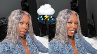 Affordable Grey Bob Lace Wig | Uglam Hair
