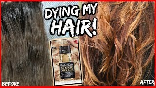 How I Lighten My Dark Hair Without Bleach To Light Brown Golden Blonde! │ How To Color Dark Hair Diy
