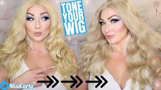 ✨ Diy: How To Tone A Synthetic Wig In 1 Hour! ✨ From Brassy To Ashy!  Wig Hack! Game Changer !