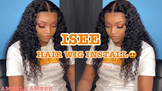 Curly Hair Wig Install|| Ft. Isee Hair|