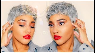 Trendy Grey Hair Pixie | It'S A Wig "Piettra" Review