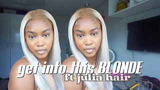 This Wig Came With Pre-Colored Roots!! Get Into This Blonde Unit Ft Julia Hair