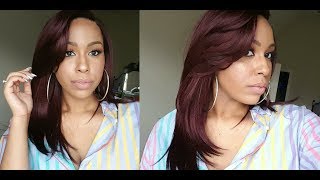 $22 | This 99J Color! | Sensationnel Empress Synthetic Lace Parting Wig - Rita | Sistawigs.Com