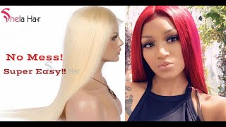 Easy Watercolor Method On 20 In. Blonde Lace Front| Shela Hair
