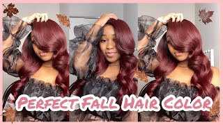 From Black To Burgundy | Beginner Friendly (No Bleach) | Fall Color + Style | Lanisajamia