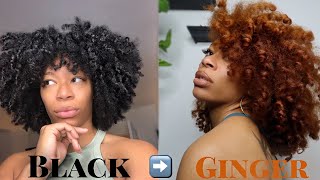 How I Dye My Natural Hair Ginger Without Bleach | Dark To Light Hair, Dos And Donts, No Damage
