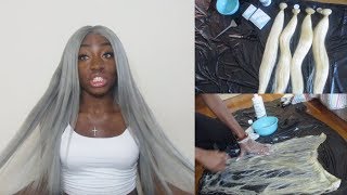 How To Get Gray/Silver Hair | The Easy Way Ft. New Star Hair Aliexpress