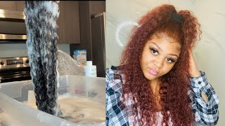 Ginger Hair Color | Watch How I Bleach Bath This Wig + Install | Buttasemporium.Com