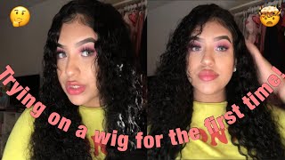 Trying On A Wig For The First Time!! Ft/ Aliexpress Isee Hair❤️