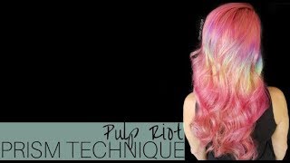 Pulp Riot Prism Technique || Rainbow Hair Color Tutorial