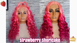 Pink Ombre Hair | Strawberry Shortcake  | Watercolor Method - No Stain Lace
