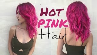 How To: Hot Pink Hair W/ Dark Roots | Stella