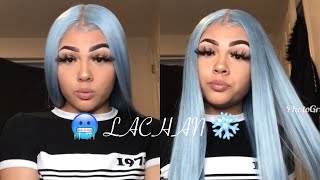 “ Lachan” Sensationel Wig. Baby Blue Lace Front Wig Slay. Samsbeauty.Com