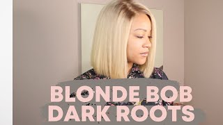 Blonde Bob With Dark Roots