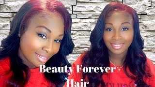 99J Colored Roots 13X4 Lacefront Wig | Beauty Forever Hair