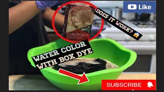 Water Color Method Using Box Dye! Does It Work?