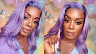 From Blonde To Lavender Iseehair 613 Brazilian Straight Front Lace Wig