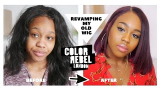Revamping My Old Wig With Color Rebel London |Queenteshna