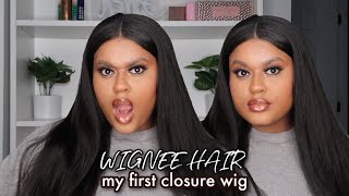 My First Closure Wig - Fabulous 4X4 Lace Closure Glueless Straight Human Hair Wig | Wignee Hair