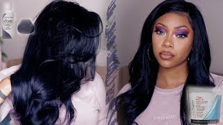 Dying My Wig Navy Blue  | Unice Hair