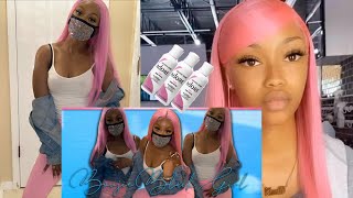 Pink Watercolor Method|Pink Hair In Seconds|Grwm|New Intro?!|Boujieblackgirl