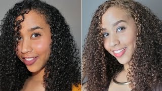 Black To Honey Brown Hair - Dying Curls Without Bleach (Part 1)