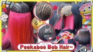 Quick Weave Bob W/Leave Out!Custom Pink Peekaboo | Blunt Cut Style #Ulahair Review