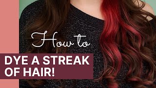 How To Dye A Streak Of Hair!