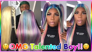 Rainbow 6Ix9Ine Hair Inspired✨ 613 Lace Wig Tested By Stylist @Andre Cavasier #Ulahair