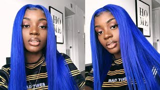 Affordable Electric Blue Wig ! | Ft Iseehair.Com